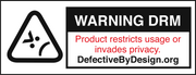 The DRM Warning Label Color Sticker.