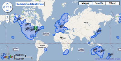  An overview showing where Google Street View is already present